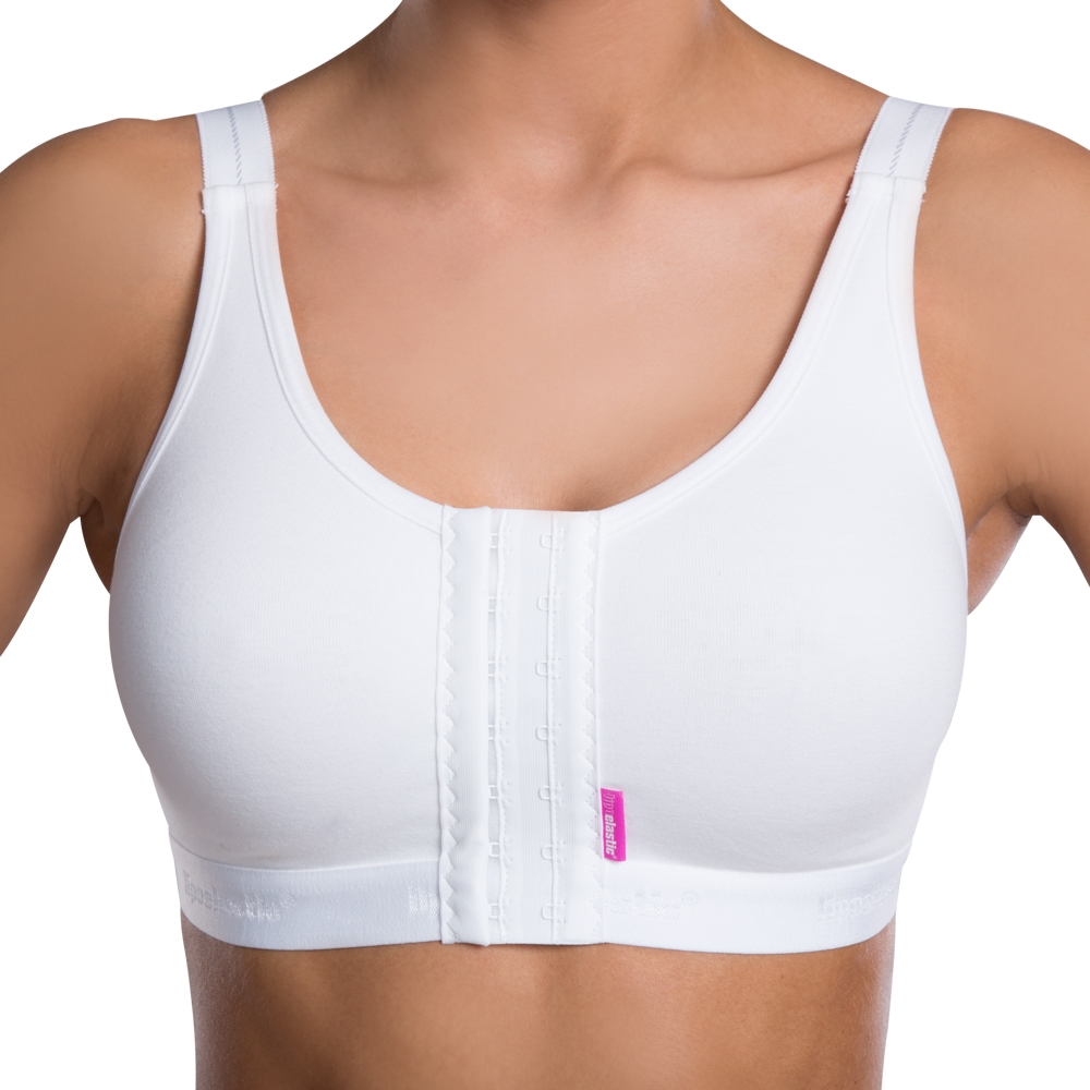 LIPOELASTIC PI Active - Medical Post Surgery Cotton Bra - Front Closure &  Seamless Cups