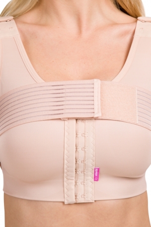Compression Bandeau Bra Post Surgery Recovery, Breast Augmentation Bra  (S122) White at  Women's Clothing store: Bras
